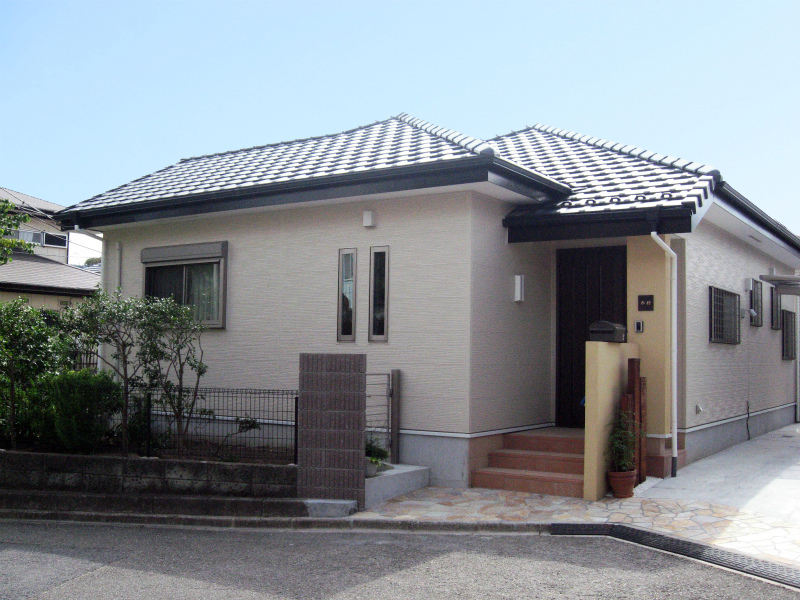 写真：和風の平屋住宅の外観